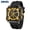 Black & Gold, variant on Square Analog-Digital Sports Watch Waterproof Multicolor Chronog LED Alarm Wrist Watch