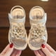 thumbnail image 2 of Toddler Baby Girls Cute Flower Non Slip Sandals, Girls Kids Outdoor Soft Sole Open-toe Sandals With Hook And Loop Fastener For Summer, 2 of 4