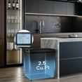 thumbnail image 2 of Auseo 1.8 Cubic Feet Chest Freezer Free Standing Top open Door Compact Freezer with Adjustable Temperature, Storage Basket*2, Black, 2 of 6