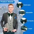 thumbnail image 3 of Bow Ties for Men, Oversized Bow Ties for Men Pre-tied Mens Bow Tie, Adjustable Bow Tie for Tuxedo/Wedding/Party, 3 of 14