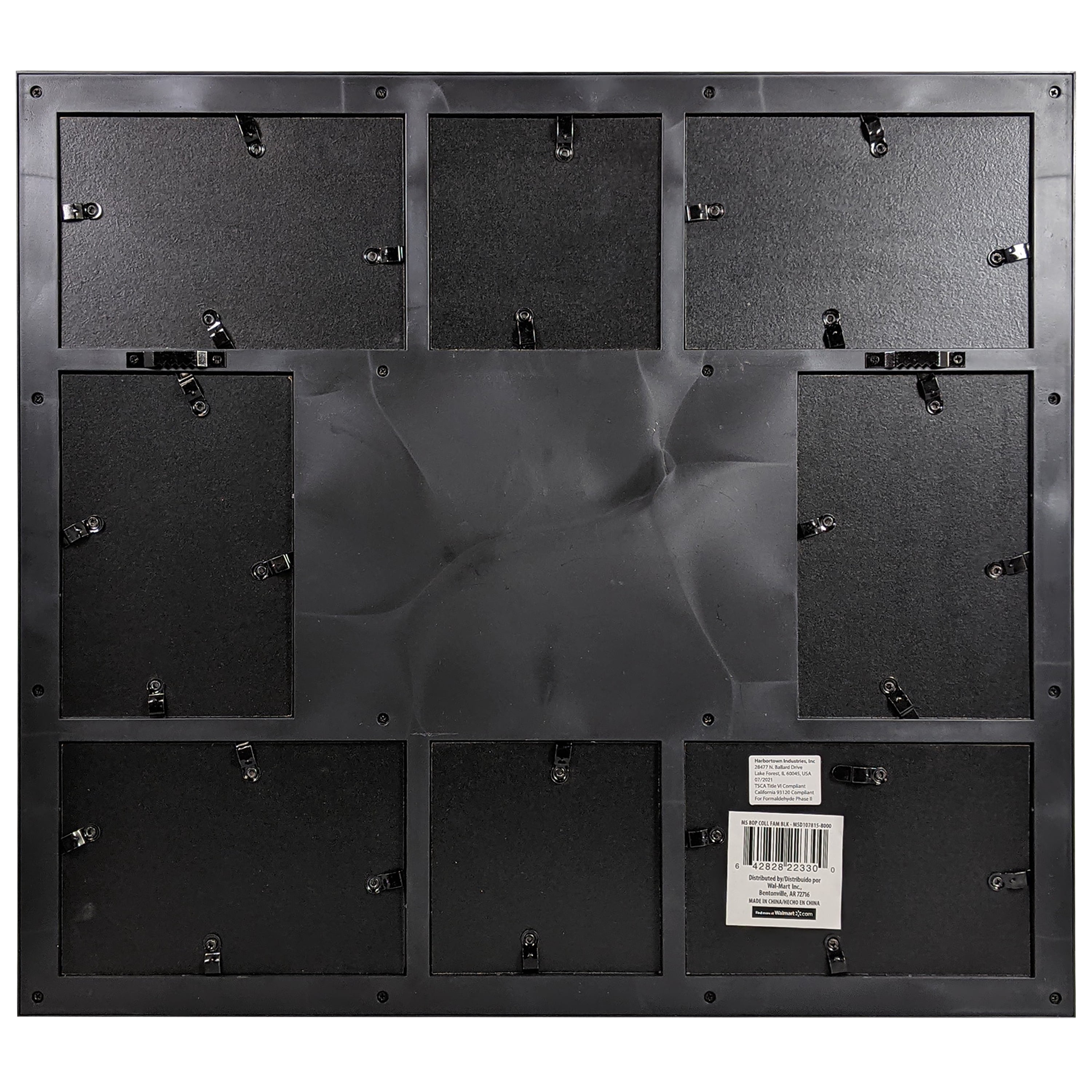 Mainstays 8-Opening Plaque Black Wall Collage Frame (Holds 6-4x6" & 2-4x4" Photos)