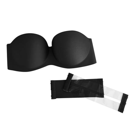 Clearance!Uooqdmx Bras for Women Strapless Bra Comfortable and New Strapless and Strapless Gathering Bra with a Back Bralettes for Women Black C