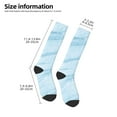 thumbnail image 2 of Fuzoiu Blue Marble Print Adult Stockings,Crew Socks,Unisex Fashion Socks, Casual Sports Socks,Comfortable Crew Socks for Everyday Wear and Sports, 2 of 6