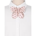 thumbnail image 4 of INSPIRE CHIC Women's Polka Dots Pre-tied Adjustable Straps Bow Ties for Uniform Casual Light Pink, 4 of 5