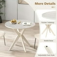 thumbnail image 4 of Resenkos 36-Inch Mid Century Modern Kitchen Table with Faux Marble Tabletop and Solid Rubber Wood Legs-White, Dining Table, Kitchen Bar Height Table and Chairs for Dining Room, Small Space, 4 of 7
