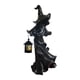 thumbnail image 1 of Estatua de bruja del infierno con adorno de linterna, artesanía, escultura de resina de bruja con linterna Negro, 1 of 9