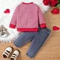 thumbnail image 5 of TAmten Baby Boy Clothes 12-18 Months Striped Long Sleeve Sweatshirt and Jogger Pants Set(Red,6-9 Months), 5 of 7
