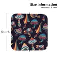 thumbnail image 3 of Balery 4 Pcs Mushroom Doodleleather Coasters Set, Drink Table Cup Coasters For Living Room Kitchen Coffee Decor, 3 of 9