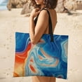 thumbnail image 5 of Colorful Tie Dye Vortex Picnic Blanket Waterproof Outdoor Beach Blanket Hand-held Pad Suitable for Travel, Camping, Beach, Family Gatherings, 5 of 8