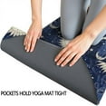 thumbnail image 3 of Dark Blue Sun Moon Star Pattern Hot Yoga Mat Towel Non Slip for Hot Yoga - Quick-Drying Yoga Mat Cover with 4 Corner Pockets with Travel Bag - Hot Yoga Towel Non Slip 70"x26", 3 of 6
