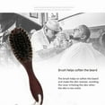 thumbnail image 4 of Horse Hair Wave Hair Beard Brush Hair Comb Wooden Handle Large Curved Comb Men Natural Hair Combs H, 4 of 4