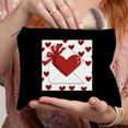 thumbnail image 3 of Pratyus Heart Love Envelope Tote Bag Valentine Gift Pink Love Cosmetic Bag for Women Travel Essentials Ladies Accessories Black, 3 of 6