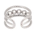 thumbnail image 4 of Rings, Lightweight Silver Stackable Bead Open Ring Jewelry  For Date, 4 of 8
