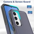thumbnail image 2 of KOMI for Samsung Galaxy A35 5G Case: Dual Layer Protective Heavy Duty Cell Phone Cover Shockproof Rugged with Screen Protector - Military Protection Bumper Tough - Samsung Galaxy A35 5G 2024, Blue, 2 of 5