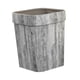 thumbnail image 3 of Cubo de basura pequeño, estrecho, portátil, cuadrado, compacto, estilo granja, para reciclaje. gris, 3 of 9