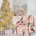 thumbnail image 5 of Christmas Fuzzy Blanket Pink Nutcracker Throw Blanket 50 x 60 Inch Cartoon Xmas Flannel Blanket for Winter Home Chair Sofa Bed Couch, 5 of 6