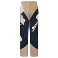 thumbnail image 6 of Elegant Floral Vase Art Winter Female Pants Flannel High Waist Women Pants Lady Warm Straight Leg Plush Trousers, 6 of 7