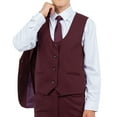 thumbnail image 6 of Boys Suit Set Solid 3pc Notch Lapel With Matching Vest & Pants Free Shirt & Tie-Classic Fit, 6 of 6