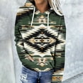 thumbnail image 2 of Vintage Aztec Hoodies for Women Pullover Western Ethnic Geometric Print Long Sleeve Loose Hooded Sweatshirt Tops, 2 of 5