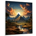 thumbnail image 2 of Designart "Majestic Egyptian Pyramids I" Egypt Metal Wall Art, 2 of 5