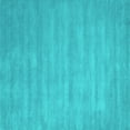 thumbnail image 1 of Ahgly Company Machine Washable Indoor Square Abstract Turquoise Blue Contemporary Area Rugs, 7' Square, 1 of 4