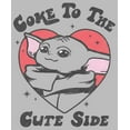 thumbnail image 2 of Girl's Star Wars: The Mandalorian Grogu Cute Lord  Graphic Tee Athletic Heather Small, 2 of 5