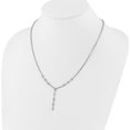 thumbnail image 3 of Sterling Silver Rhodium-Plated Cz Drop Dangle 18In W/2In Ext. Necklace (Width 1.6) (Length 20) - Jbsp, 3 of 5