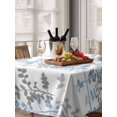 thumbnail image 6 of Light Blue Grey Botanical Table Cloth, Waterproof Tablecloth for Rectangle Tables, Spring Floral Summer Farmhouse Reusable Washable Fabric Table Cover for Restaurant Kitchen Dining Tables 52"x70", 6 of 9