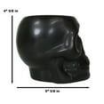 thumbnail image 4 of Pack Of 2 Black Ceramic Day Of The Dead Ghastly Skull Planter Bowl Pot Figurine, 4 of 9