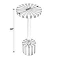 thumbnail image 6 of Butler Specialty Zane Stainless Steel & Bone Inlay Round Side Table - Gray, 6 of 6