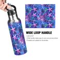 thumbnail image 4 of Yayeee 20oz Insulated Water Bottle Double Wall Stainless Steel with Flip Straw Lid, Neon Pink Starfish, 4 of 7
