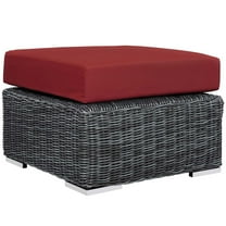 Modway Summon 5 Piece Outdoor Patio Sunbrella® Sectional Set in Canvas Red