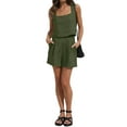 thumbnail image 6 of STARVNC Women Square Neck Sleeveless Shorts Linen Matching 2 Piece Sets, 6 of 7
