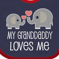 thumbnail image 4 of Inktastic Grandaddy Loves Me Grandchild Boys or Girls Baby Bib, 4 of 4