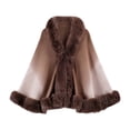 thumbnail image 1 of Women's Lapel Shawl Cape Large Loose Knit Coat, 1 of 9