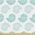 thumbnail image 1 of Snail Sofa Upholstery Fabric by the Yard, Beach Water Sand Evocative Monochromatic Ornamental Swirl Spiral Shells, Decorative Fabric for DIY and Home Accents, Pale Seafoam Teal White by Ambesonne, 1 of 5