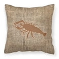 thumbnail image 2 of Carolines Treasures BB1028-BL-OR-PW1818 Lobster Burlap and Orange   Canvas Fabric Decorative Pillow BB1028 18H x18W, 2 of 2
