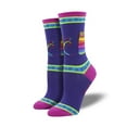 thumbnail image 1 of Socksmith Ladies Laurel Burch Rainbow Cat Graphic Socks, 1 of 2