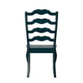 thumbnail image 5 of Weston Home Farmhouse French Ladder Back Wood Dining Chairs, Set of 2, Antique Dark Denim Blue, 5 of 5
