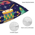 thumbnail image 3 of Pofeuu Happy Mardi Gras Print Double-sided plush pillowcase Square Throw Pillow Covers Pillows Cover for Living Room Bedroom Sofa Couch Cushion Cover（No pillow core）-26"x26", 3 of 7