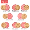 thumbnail image 1 of Cortador de galletas de Navidad de Papá Noel, molde de prensa de galletas, sello de plástico, confitería, herramientas de pastelería para hornear de cocina, 8 piezas, 1 of 5