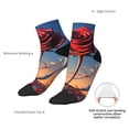 thumbnail image 4 of Uemuo Sunset Rose Elegance Printed Crew Socks, Moisture-Wicking Socks, Athletic Socks for Men Breathable Cushion Socks Casual Sport Socks for Running Traveling, 4 of 6