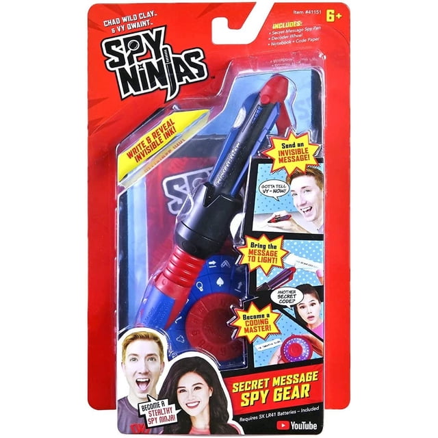 Mensaje secreto de Spy Gear Spy Ninjas, rosa, con bolígrafo y decodificador