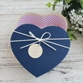 thumbnail image 2 of Masteelf 1PC Exquisite Gift Box Bowknot Heart Shaped Valentine Day Birthday Present Packing Box - Size (White Bottom Blue Cover), 2 of 8