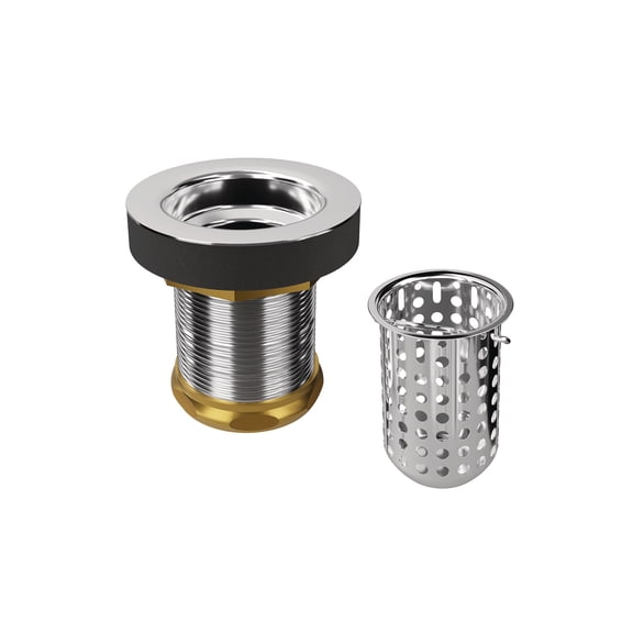 Jones Stephens B02102 Brass Junior Basket Strainer - Chrome
