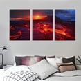 thumbnail image 3 of Nawypu Large Framed Wall Art Ready to Hang 12''x16''X3 Panels Volcano National Park Hawaii Canvas Print Artwork Wall Art Painting Pictures Home Office Wall Décor Modern Poster, 3 of 4