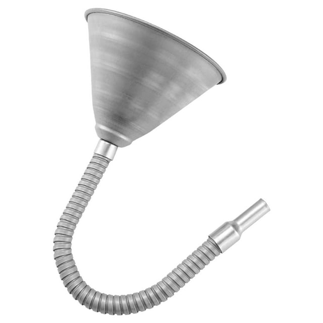 Multifunctional Oil Funnel Durable with Filter Screen Flexible Bendable Metal Hose Widely Mouth for Vehicle Boats Cars Automotive Liquid