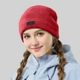 thumbnail image 2 of Riforla Winter Warm Daily Fashionable Elastic Casual Slouchy Hat Suitable for Man and Woman Bomber Hats Red, 2 of 6