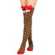 thumbnail image 1 of Calcetines por encima de la rodilla para mujer, calcetín cálido hasta la rodilla, calentador de piernas, uso diario, fiesta de Navidad, Cosplay, 1 of 4