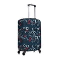 thumbnail image 3 of Balery Luggage Cover Navy Blue Geometric Print Suitcase Covers for Luggage Elastic Washable Suitcase Protector Fits 18-32 Inch Luggage-X-Large, 3 of 9